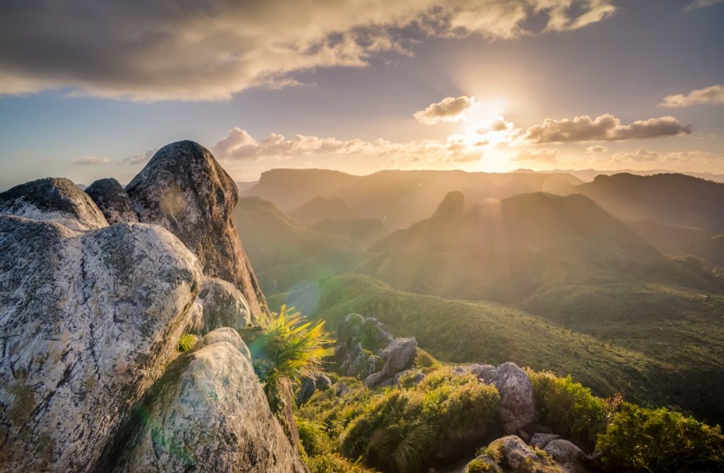 sunrise over mountains