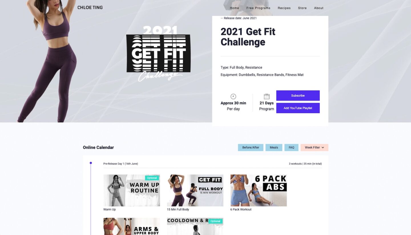 Fitness Chloe Ting s 2021 Get Fit Challenge Week 1 Bobbieness